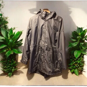 ZeroXposur Jacket Women’s X-Large Gray Hooded Zip Pockets Rain Removable Hood